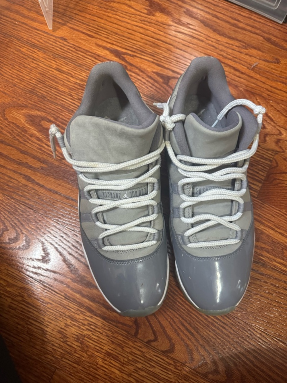 Jordan Men's Sneakers in Grey with Light Grey Laces